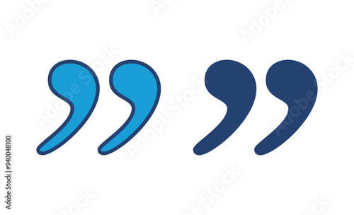 Quote icon vector. Quotation mark symbol.