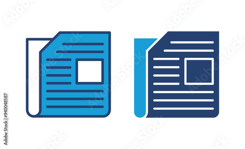 Newspaper icon vector. news paper vector sign