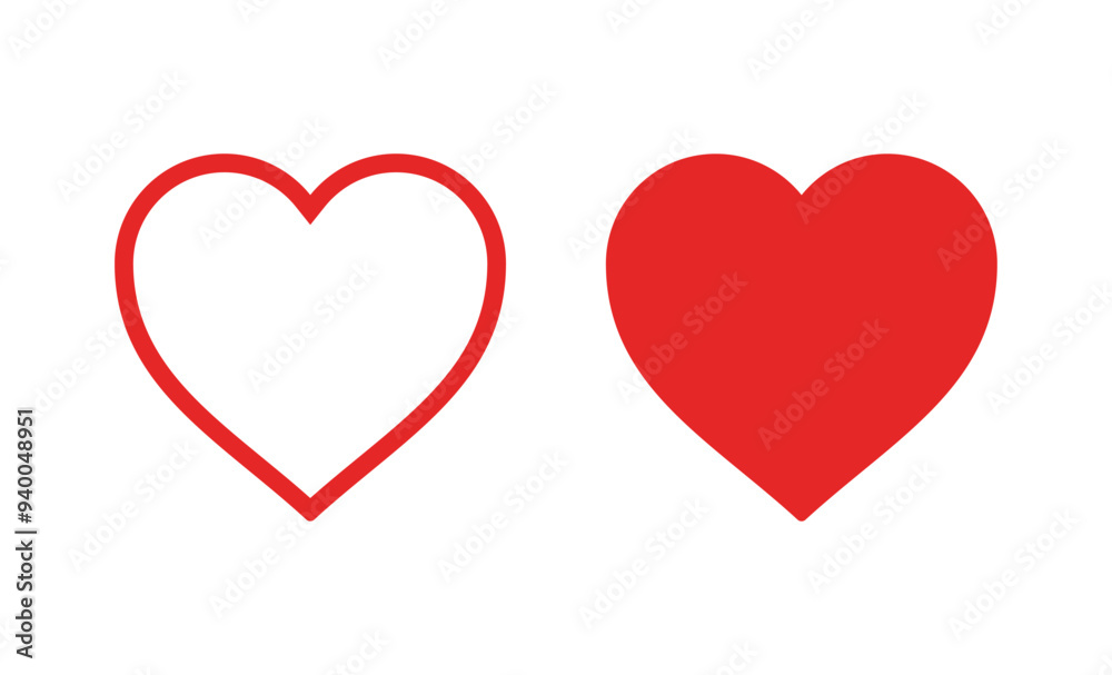 Love icon vector. Heart icon vector. Like icon vector.