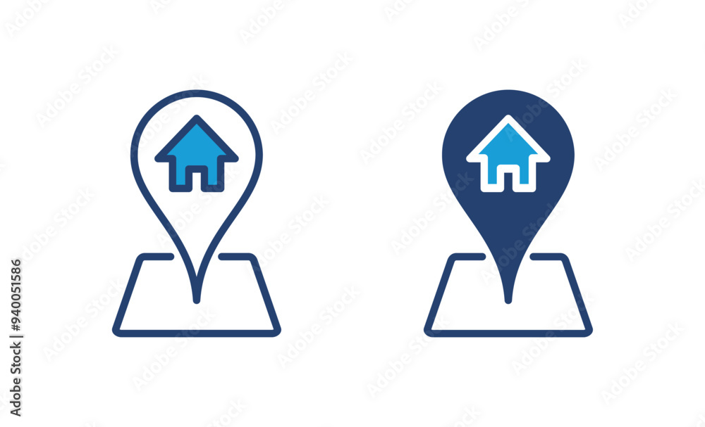 address icon vector. home location icon vector address icon vector. home location icon vector
