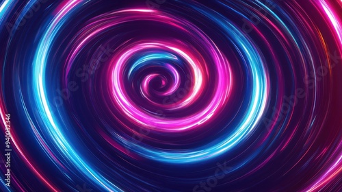 Abstract Neon Spiral