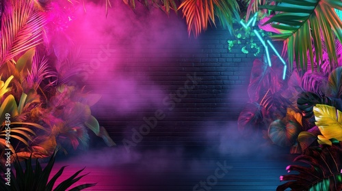 Tropical Neon Backdrop
