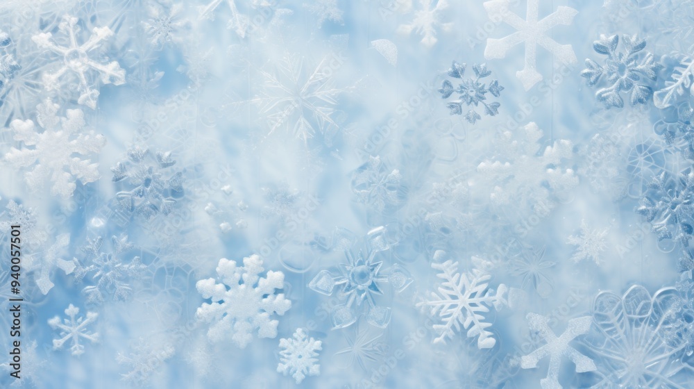 Winter Wonderland: Frosty Snowflake Backdrop Winter Wonderland: Frosty Snowflake Backdrop