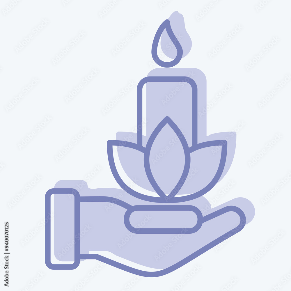 Icon Advent. related to Winter symbol. two tone style. simple illustration Icon Advent. related to Winter symbol. two tone style. simple illustration