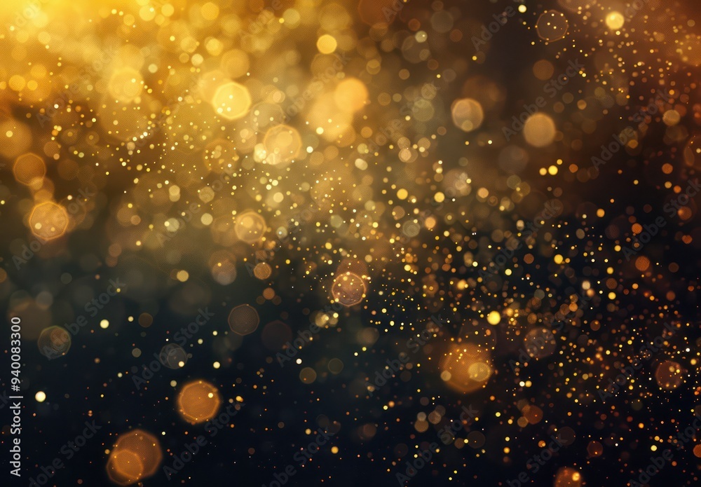 Golden Abstract Blurred Bokeh Background Golden Abstract Blurred Bokeh Background