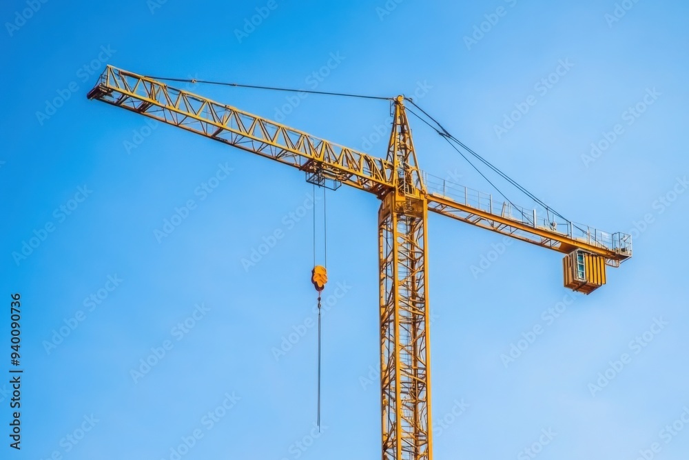 Yellow Crane Arm in Urban Construction Yellow Crane Arm in Urban Construction