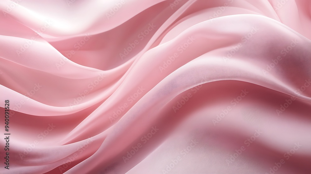 Serene Blush Pink Waves and Sheer Curtain Background for Elegant Presentations or Banners Serene Blush Pink Waves and Sheer Curtain Background for Elegant Presentations or Banners