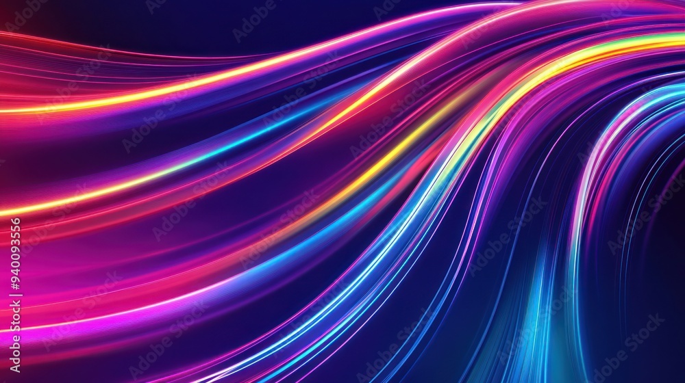 Fototapeta premium Abstract Flowing Light