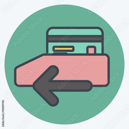 Icon Payment. related to Credit Card symbol. color mate style. simple illustration