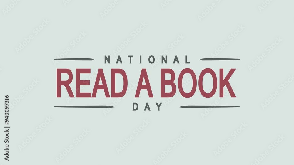 National Read a Book Day Text Animation. Great for National Read a Book Day Celebrations, for banner, social media feed wallpaper stories. National Read a Book Day Text Animation. Great for National Read a Book Day Celebrations, for banner, social media feed wallpaper stories.