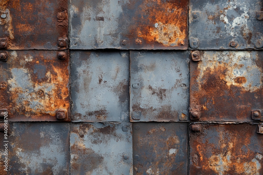 Industrial rusty background gray and brown, ai Industrial rusty background gray and brown, ai