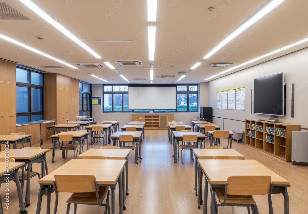 Empty Classroom Interior Empty Classroom Interior