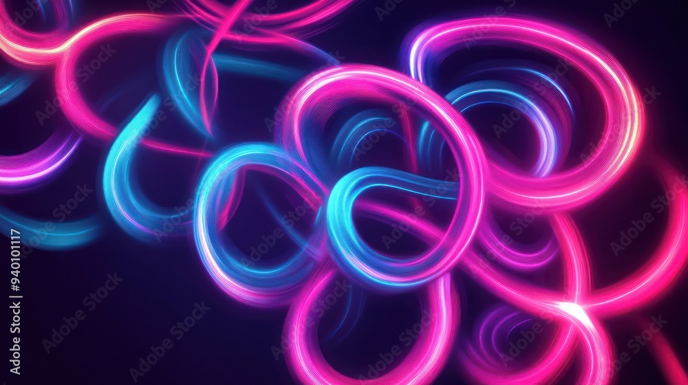 Abstract Neon Light Swirls Abstract Neon Light Swirls