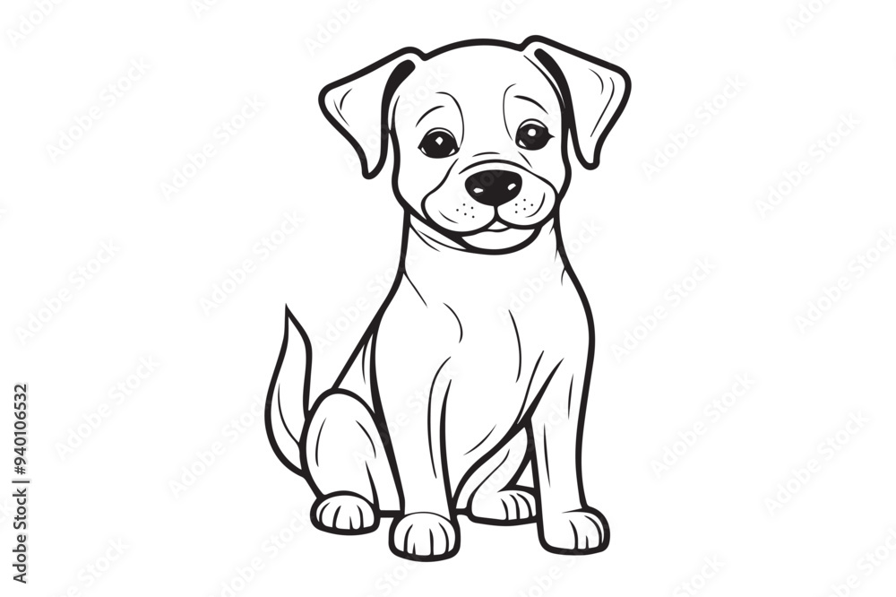 Cartoon Line Art Dog Illustration Cartoon Line Art Dog Illustration