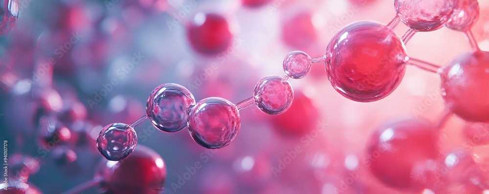Abstract representation of molecular structures with vibrant colors and patterns, showcasing the beauty of science and chemistry. Abstract representation of molecular structures with vibrant colors and patterns, showcasing the beauty of science and chemistry.