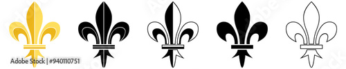 Fleur de lys SVG Icons Set