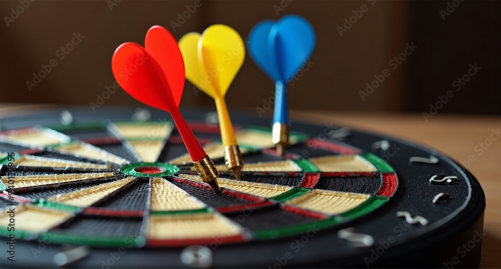 Fototapeta premium darts on target