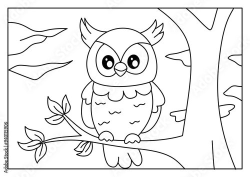 Owl on a tree coloring pages provide a creative and fun activity for kids and adults, enhancing fine motor skills, concentration, and imagination with unique owl designs.