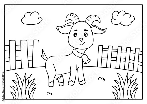 Goat coloring pages are a fun, engaging activity for kids and adults, fostering creativity, fine motor skills, and imagination with charming goat illustrations.