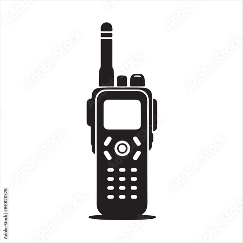 Line Icon vector silhouette for a walkie-talkie