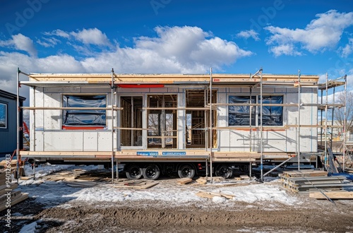 Prefabricated House Under Construction