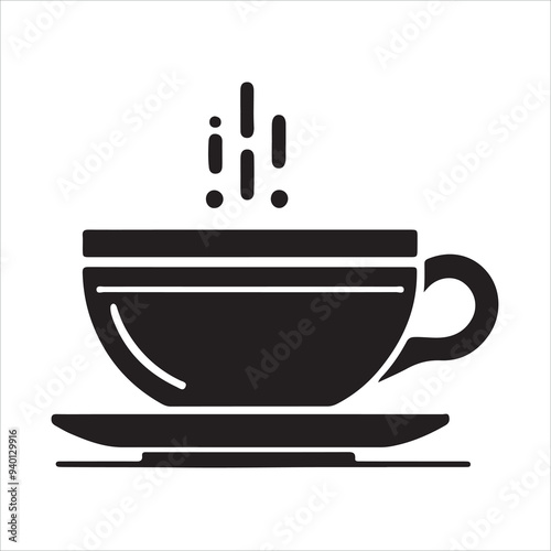 tea pot vector silhouette icon