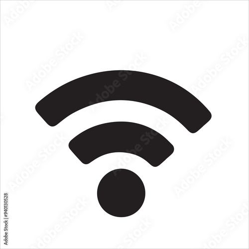 Vector silhouette of a wireless internet signal from WiFi