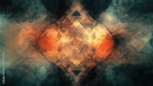 Abstract digital art featuring vibrant colors and geometric shapes, creating a dynamic and surreal visual experience.