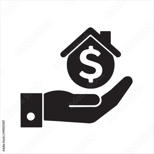 vector silhouette of an asset indicator