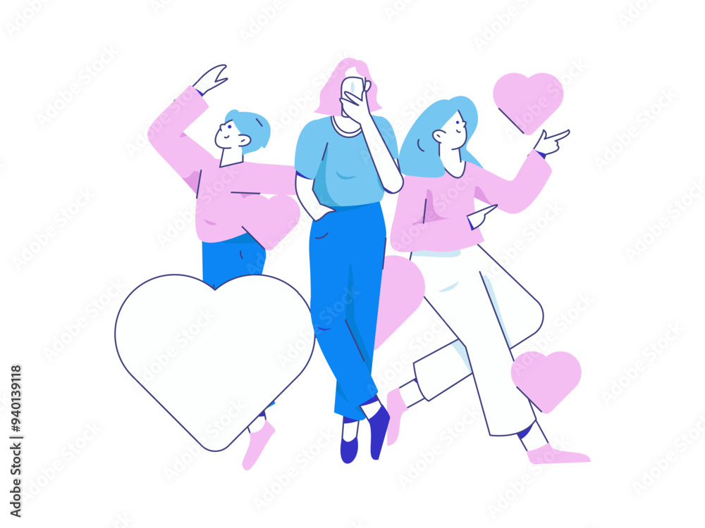 3.12 International Women's Day professional women flat character vector concept operation hand drawn illustration
3.12 International Women's Day professional women flat character vector concept operation hand drawn illustration