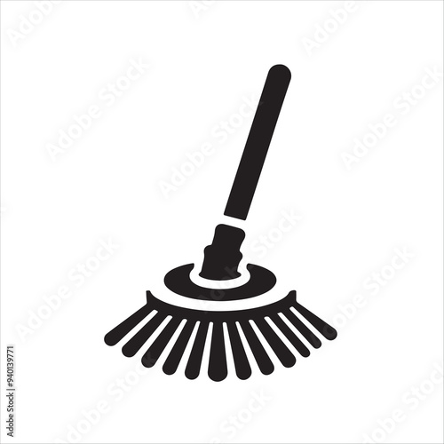 The basic mop vector silhouette