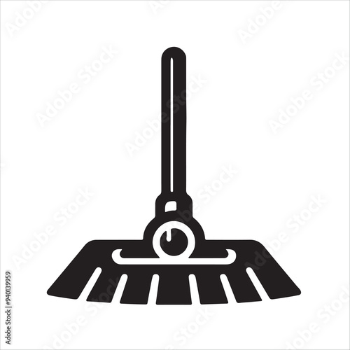 Basic vector silhouette of a mop icon