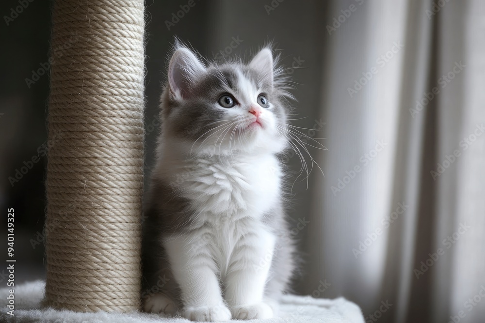 Siberian kitten blue with white 12 weeks old , ai Siberian kitten blue with white 12 weeks old , ai