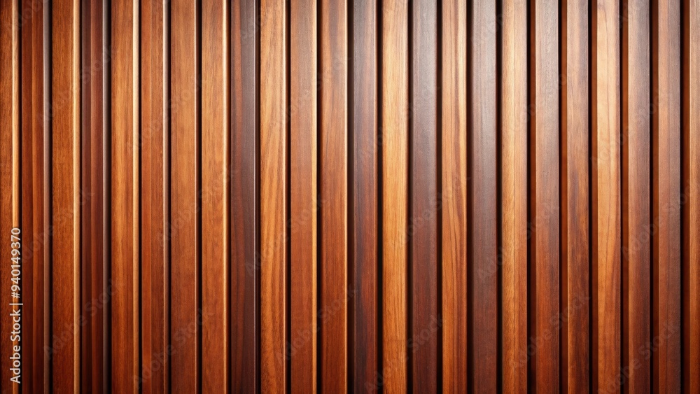 Rich mahogany wood slats creating an elegant vertical wall covering, mahogany, dark wood, vertical, slat, wall, covering