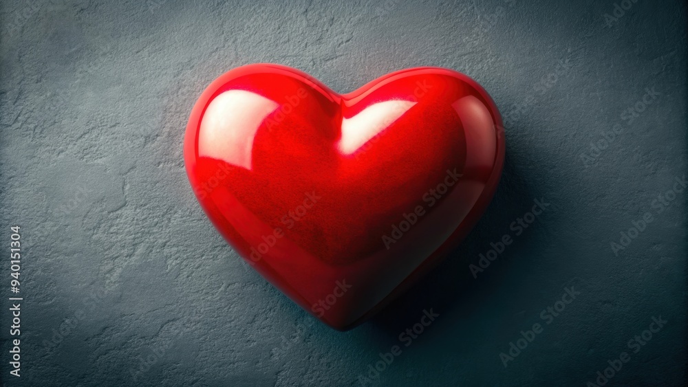 Red heart symbolizing deep love on Valentine's Day, Valentine's, love, depth, meaningful, romance, affection