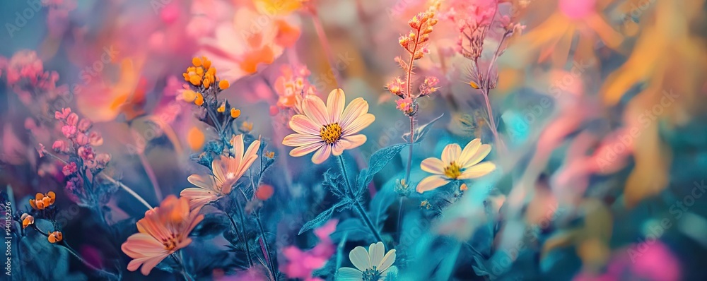 A vibrant and colorful array of flowers in a dreamy, soft-focus setting, perfect for nature and floral-themed projects. A vibrant and colorful array of flowers in a dreamy, soft-focus setting, perfect for nature and floral-themed projects.
