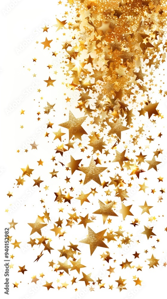 Falling Golden Stars on White Background, Fun Gold Isolated Overlay, Web Graphic Wallpaper, Customizable Abstract Backdrop Falling Golden Stars on White Background, Fun Gold Isolated Overlay, Web Graphic Wallpaper, Customizable Abstract Backdrop