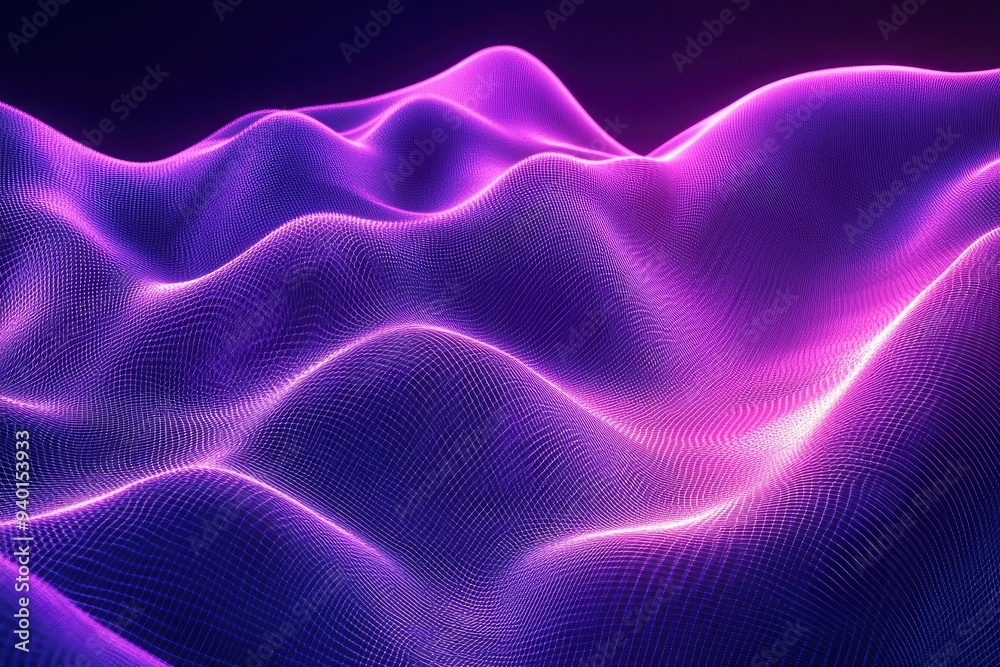 Abstract waves shape glowing in ultraviolet spectrum. Background for banner, backdrop or texture for 3D mapping , ai Abstract waves shape glowing in ultraviolet spectrum. Background for banner, backdrop or texture for 3D mapping , ai