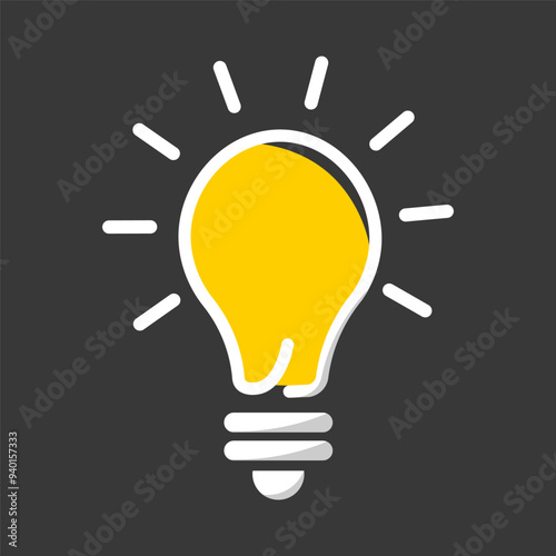 light bulb represent effective business idea concept