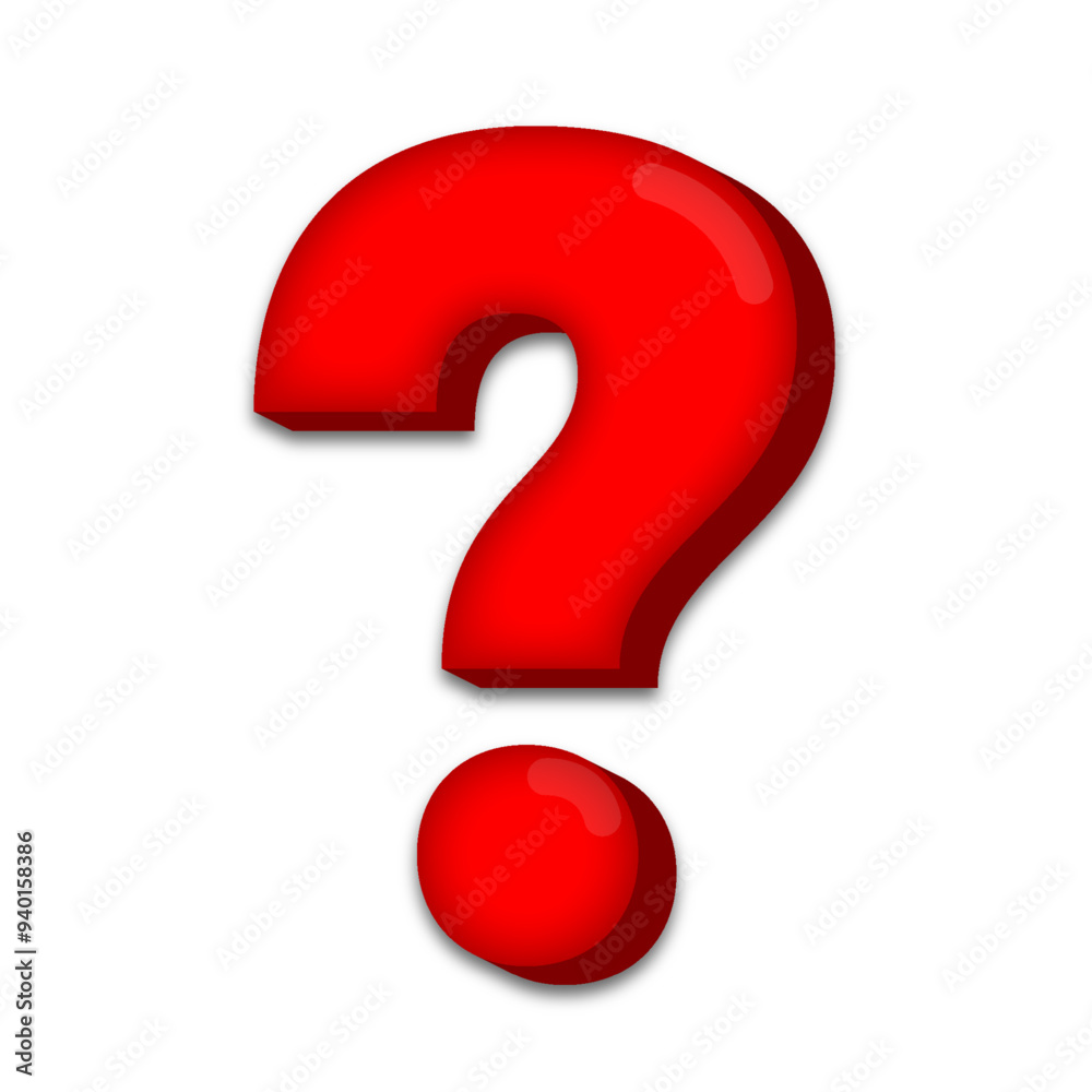 Modern 3D question mark template Modern 3D question mark template