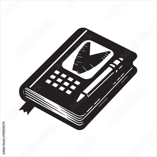 Workbooks with a vector silhouette