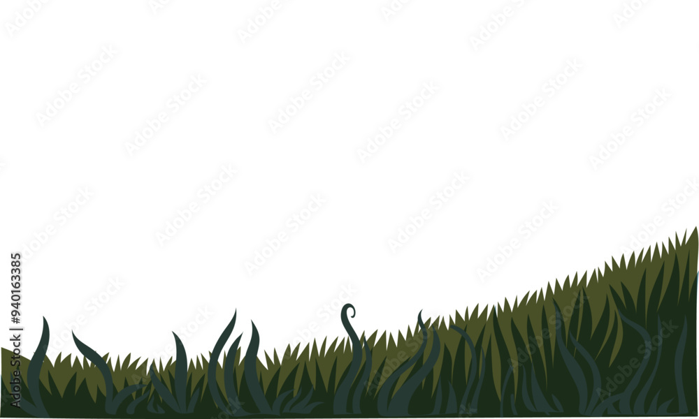 Border of grass realistic style background Border of grass realistic style background