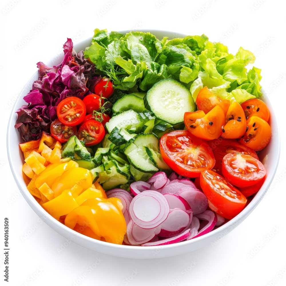 Vibrant Salad Bowls Bursting with Fresh and Colorful Ingredients Vibrant Salad Bowls Bursting with Fresh and Colorful Ingredients