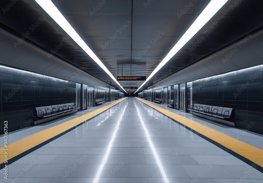 Subway Platform Interior Subway Platform Interior