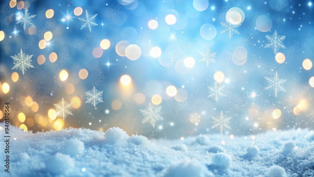 Snow winter bokeh background with soft focus lights and glittering snowflakes , snow, winter, bokeh, background, soft focus Snow winter bokeh background with soft focus lights and glittering snowflakes , snow, winter, bokeh, background, soft focus