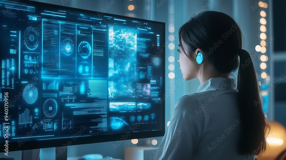 AI-powered virtual assistant helping a user manage daily tasks, AI productivity, Seamless digital organization. AI-powered virtual assistant helping a user manage daily tasks, AI productivity, Seamless digital organization.