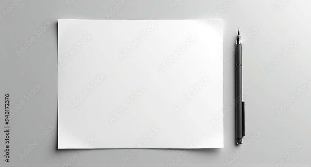 blank sheet of paper on the table blank sheet of paper on the table