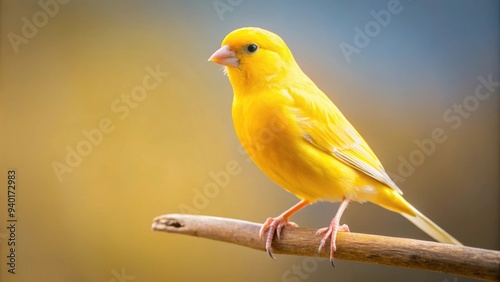 Bright yellow canary bird on a perch, canary, bird, yellow, bright, animal, perched, singing, feathers, wildlife, cute, small