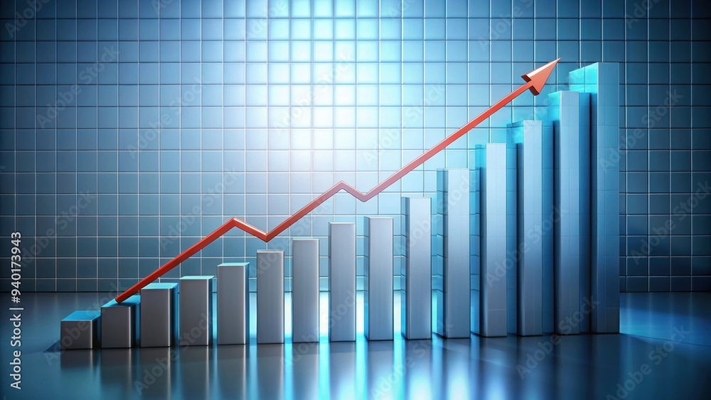Sophisticated and bold stock photo of a sharp marketing graph view from the side , minimalist, data, insights, analytics Sophisticated and bold stock photo of a sharp marketing graph view from the side , minimalist, data, insights, analytics