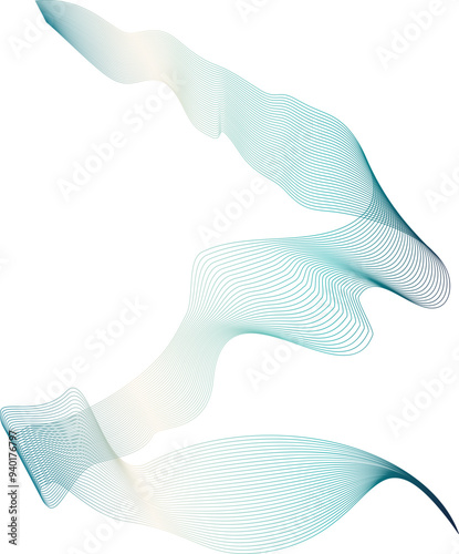 abstract wavy gradient lines for technology and science